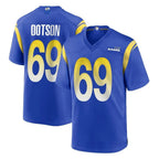 Kooe LA.Rams #69 Kevin Dotson Player Royal Home Game Stitched Jerseys