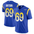 Kooe LA.Rams #69 Kevin Dotson Player Royal Limited Vapor Untouchable Home Game Stitched Jerseys