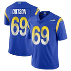 Kooe LA.Rams #69 Kevin Dotson Player Royal Limited Vapor Untouchable Home Game Stitched Jerseys