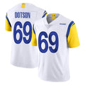 Kooe LA.Rams #69 Kevin Dotson Player White Limited Vapor Untouchable Home Game Stitched Jerseys