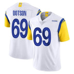 Kooe LA.Rams #69 Kevin Dotson Player White Limited Vapor Untouchable Home Game Stitched Jerseys