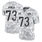 Kooe LA.Rams #73 Steve Avila Player Arctic Camo Salute To Service Limited Game Stitched Jerseys