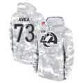 Kooe LA.Rams #73 Steve Avila Player Arctic Camo Salute to Service Hoodies Limited Game Stitched Jerseys
