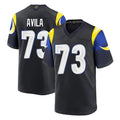 Kooe LA.Rams #73 Steve Avila Player Black Midnight Rivalries Collection Home Game Stitched Jerseys