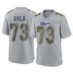 Kooe LA.Rams #73 Steve Avila Player Gray Atmosphere Fashion Home Game Stitched Jerseys