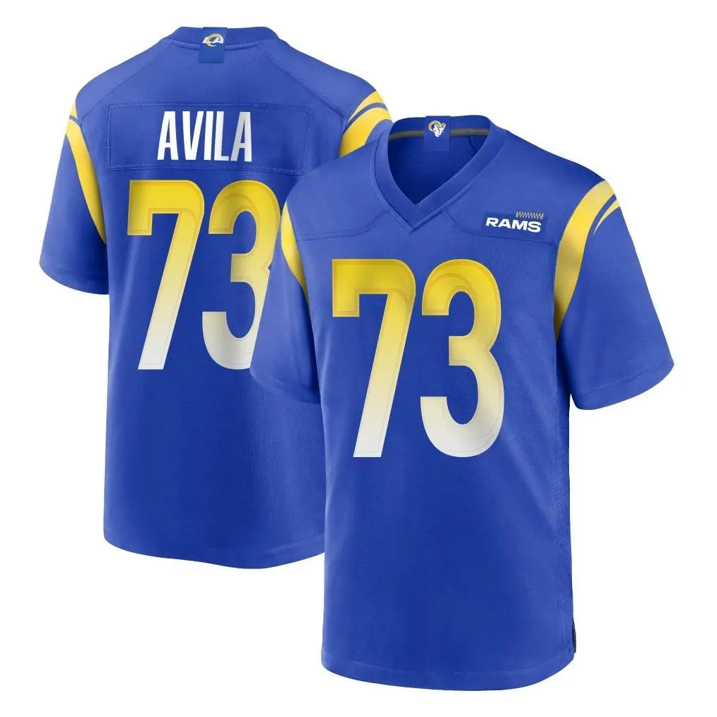 Kooe LA.Rams #73 Steve Avila Player Royal Home Game Stitched Jerseys