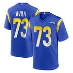 Kooe LA.Rams #73 Steve Avila Player Royal Home Game Stitched Jerseys