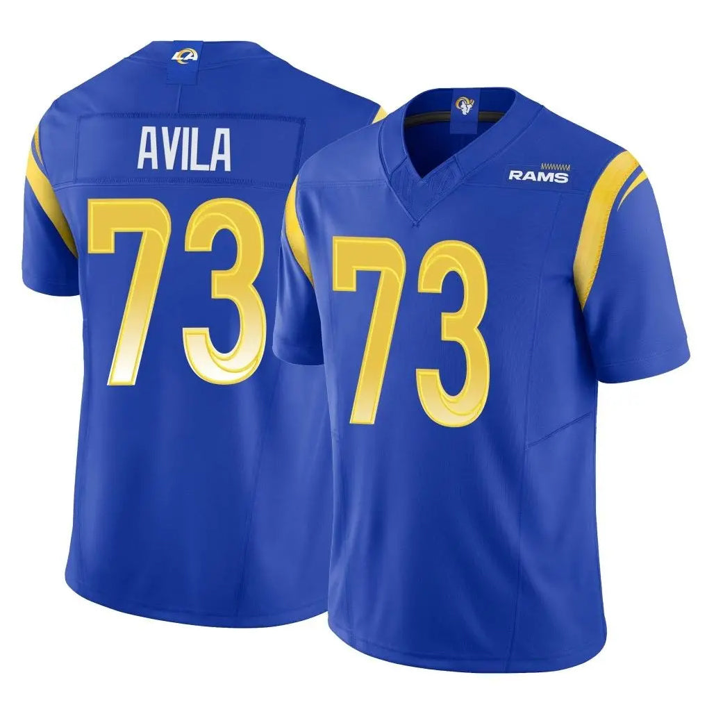 Kooe LA.Rams #73 Steve Avila Player Royal Limited Vapor F.U.S.E. Home Game Stitched Jerseys