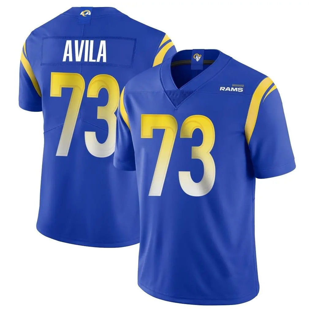 Kooe LA.Rams #73 Steve Avila Player Royal Limited Vapor Untouchable Home Game Stitched Jerseys