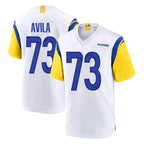Kooe LA.Rams #73 Steve Avila Player White Home Game Stitched Jerseys