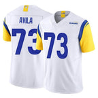 Kooe LA.Rams #73 Steve Avila Player White Limited Vapor F.U.S.E. Home Game Stitched Jerseys