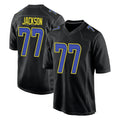 Kooe LA.Rams #77 Alaric Jackson Player Black Fashion Limited Home Game Stitched Jerseys