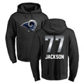 Kooe LA.Rams #77 Alaric Jackson Player Black Pullover Hoodie Limited Game Stitched Jerseys