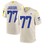 Kooe LA.Rams #77 Alaric Jackson Player Bone Home Game Stitched Jerseys