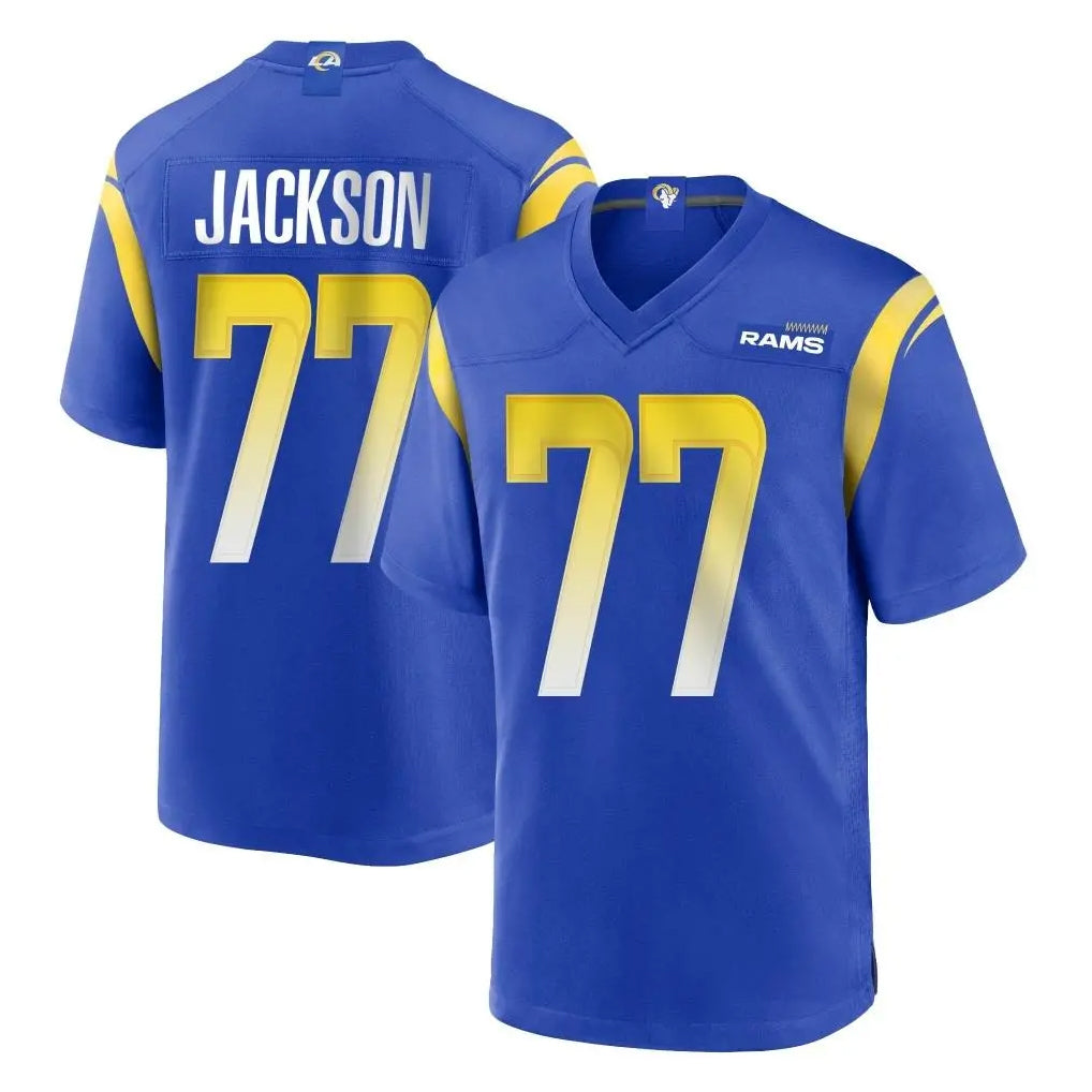Kooe LA.Rams #77 Alaric Jackson Player Royal Home Game Stitched Jerseys