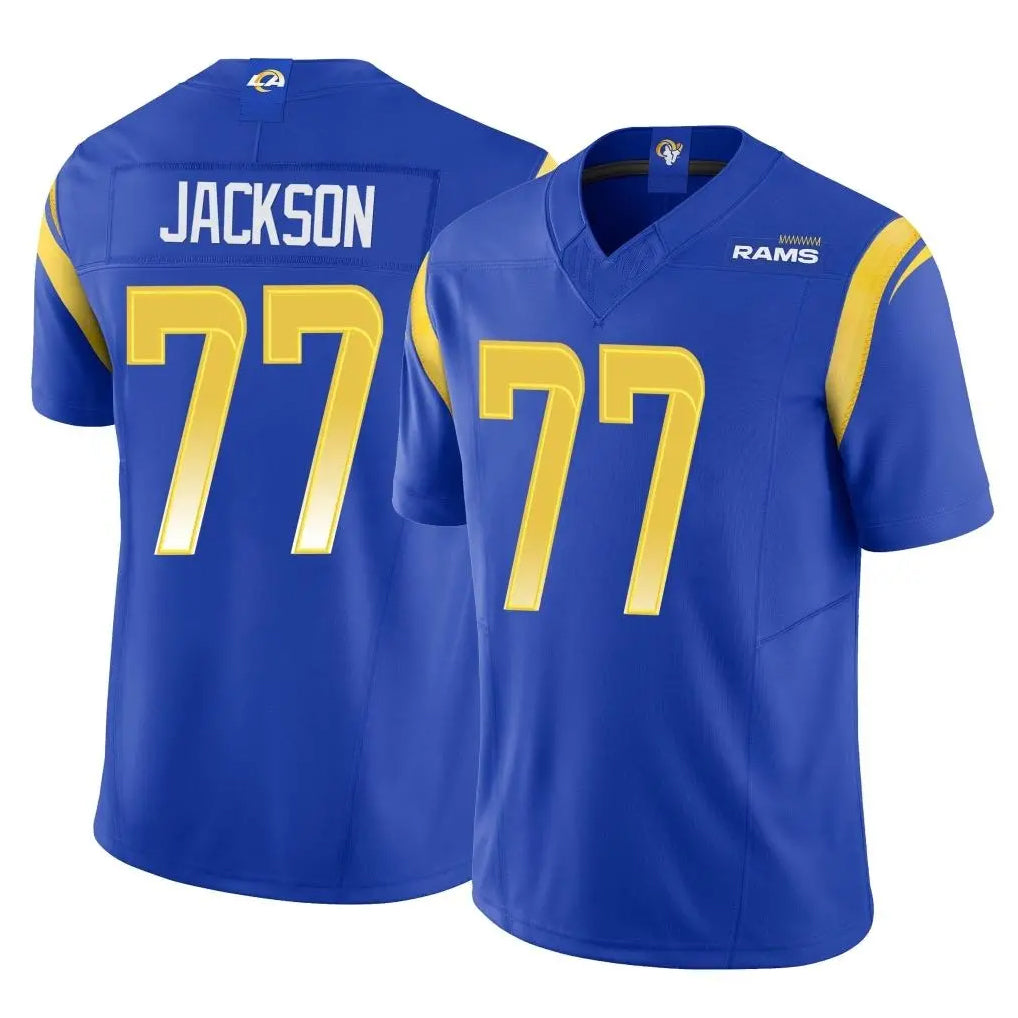 Kooe LA.Rams #77 Alaric Jackson Player Royal Limited Vapor F.U.S.E. Home Game Stitched Jerseys
