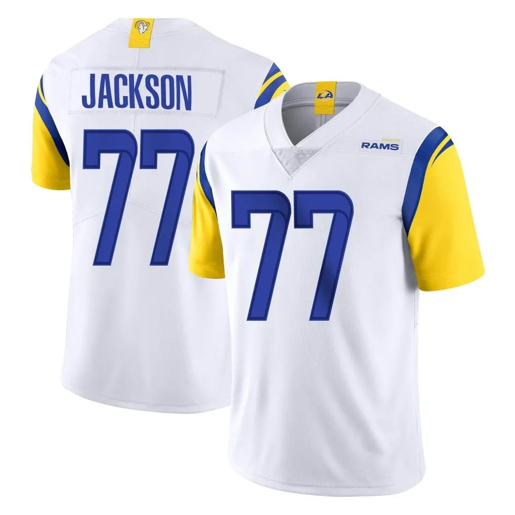Kooe LA.Rams #77 Alaric Jackson Player White Limited Vapor Untouchable Home Game Stitched Jerseys