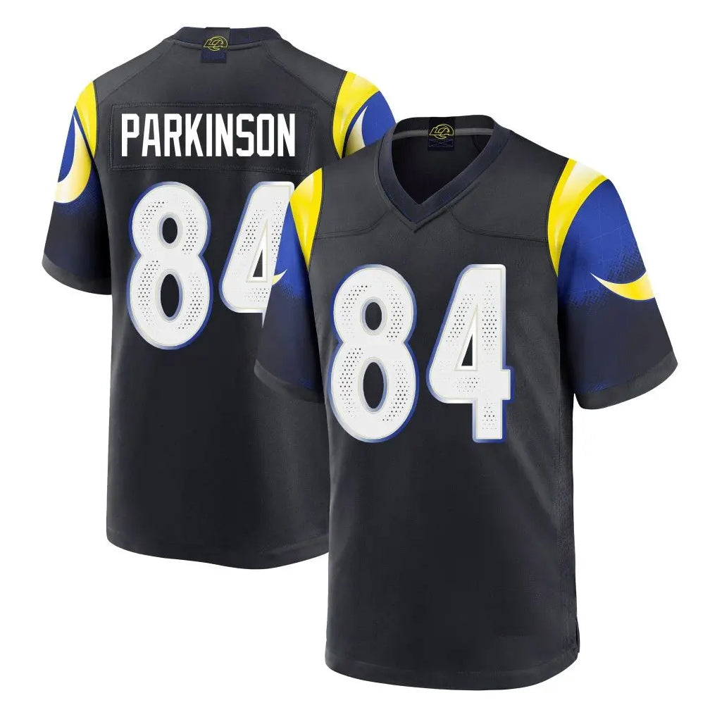 Kooe LA.Rams #84 Colby Parkinson Player Black Midnight Rivalries Collection Home Game Stitched Jerseys