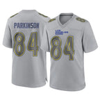 Kooe LA.Rams #84 Colby Parkinson Player Gray Atmosphere Fashion Home Game Stitched Jerseys
