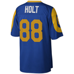 Kooe LA.Rams #88 Torry Holt Mitchell & Ness Royal Legacy Replica Stitched Puhic Jersey