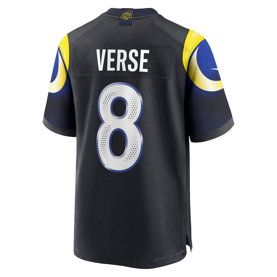 Kooe LA.Rams #8 Jared Verse Player Midnight Blue Rivalries Collection Game Stitched Jerseys