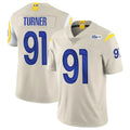 Kooe LA.Rams #91 Kobie Turner Player Bone Limited Vapor Home Game Stitched Jerseys