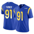 Kooe LA.Rams #91 Kobie Turner Player Royal Limited Vapor F.U.S.E. Home Game Stitched Jerseys