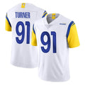 Kooe LA.Rams #91 Kobie Turner Player White Limited Vapor Untouchable Home Game Stitched Jerseys