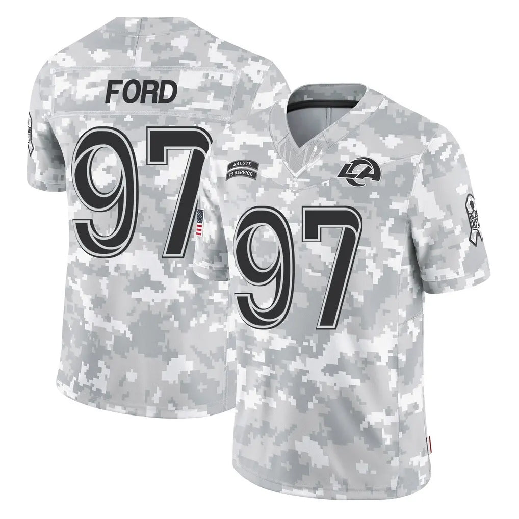 Kooe LA.Rams #97 Poona Ford Player Arctic Camo Salute To Service Limited Game Stitched Jerseys