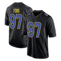 Kooe LA.Rams #97 Poona Ford Player Black Fashion Limited Home Game Stitched Jerseys