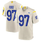 Kooe LA.Rams #97 Poona Ford Player Bone Home Game Stitched Jerseys