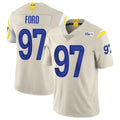 Kooe LA.Rams #97 Poona Ford Player Bone Limited Vapor Home Game Stitched Jerseys