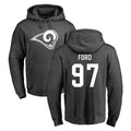 Kooe LA.Rams #97 Poona Ford Player Gray Pullover Hoodie Limited Game Stitched Jerseys