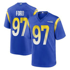 Kooe LA.Rams #97 Poona Ford Player Royal Home Game Stitched Jerseys