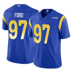 Kooe LA.Rams #97 Poona Ford Player Royal Limited Vapor F.U.S.E. Home Game Stitched Jerseys