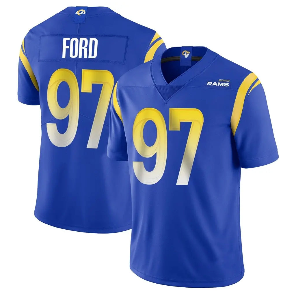 Kooe LA.Rams #97 Poona Ford Player Royal Limited Vapor Untouchable Home Game Stitched Jerseys