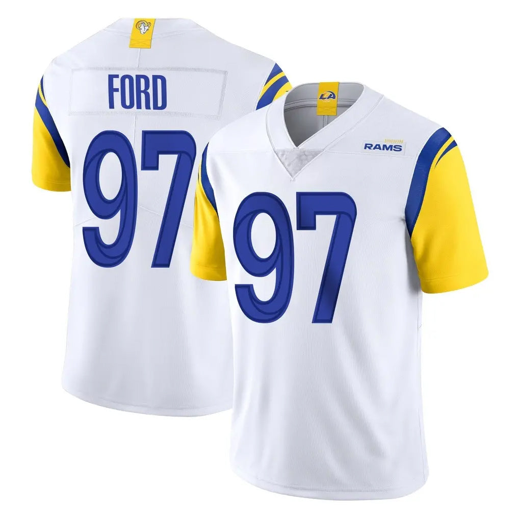 Kooe LA.Rams #97 Poona Ford Player White Limited Vapor Untouchable Home Game Stitched Jerseys