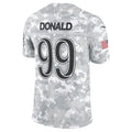 Kooe LA.Rams #99 Aaron Donald Arctic Camo 2024 Salute to Service Retired Player Limited Jersey Stitched Jerseys