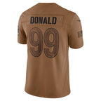 Kooe LA.Rams #99 Aaron Donald Brown Salute To Service Limited Jersey Stitched Jerseys