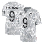 Kooe LA.Rams #9 Matthew Stafford Player Arctic Camo Salute To Service Limited Game Stitched Jerseys