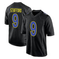 Kooe LA.Rams #9 Matthew Stafford Player Black Fashion Limited Home Game Stitched Jerseys