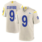 Kooe LA.Rams #9 Matthew Stafford Player Bone Home Game Stitched Jerseys