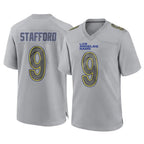 Kooe LA.Rams #9 Matthew Stafford Player Gray Atmosphere Fashion Home Game Stitched Jerseys