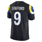 Kooe LA.Rams #9 Matthew Stafford Player Midnight Blue Rivalries Collection Vapor Limited Stitched Jerseys