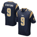 Kooe LA.Rams #9 Matthew Stafford Player Navy Home Game Stitched Jerseys