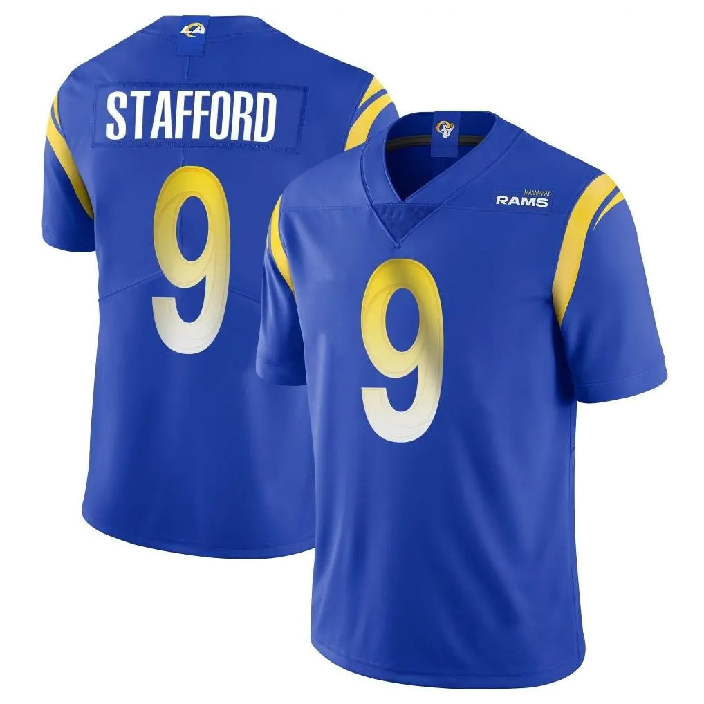Kooe LA.Rams #9 Matthew Stafford Player Royal Limited Vapor Untouchable Home Game Stitched Jerseys