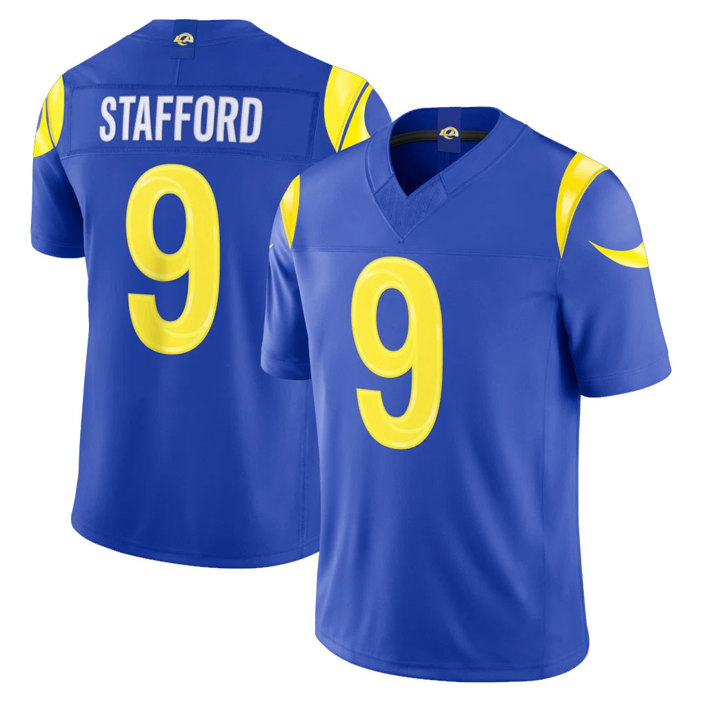 Kooe LA.Rams #9 Matthew Stafford Player Royal Vapor F.U.S.E. Limited Home Game Stitched Jerseys