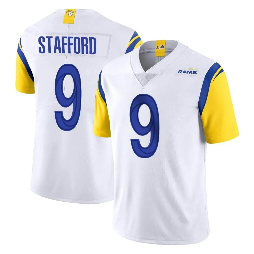 Kooe LA.Rams #9 Matthew Stafford Player White Limited Vapor Untouchable Home Game Stitched Jerseys