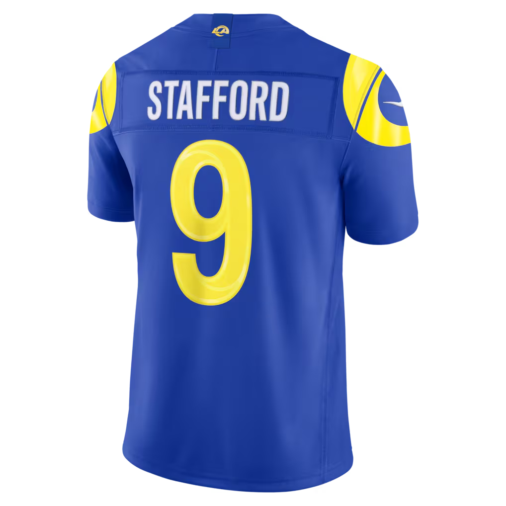 Kooe LA.Rams #9 Matthew Stafford Royal Team Vapor F.U.S.E. Stitched Limited Jerseys