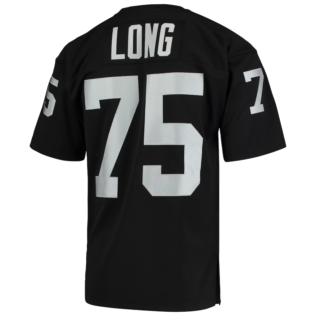 Kooe LV.Raiders 1983 #75 Howie Long Mitchell & Ness Black Authentic Throwback Retired Player Stitched Puhic Jersey